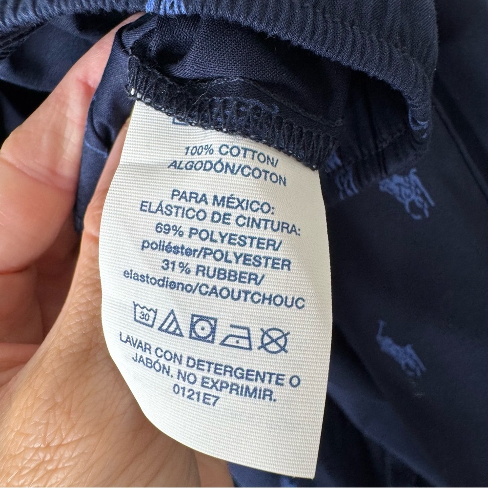 Polo Ralph Lauren Navy‎ Blue All Over Pony Print 100% Cotton Men’s Large - Picture 7 of 8
